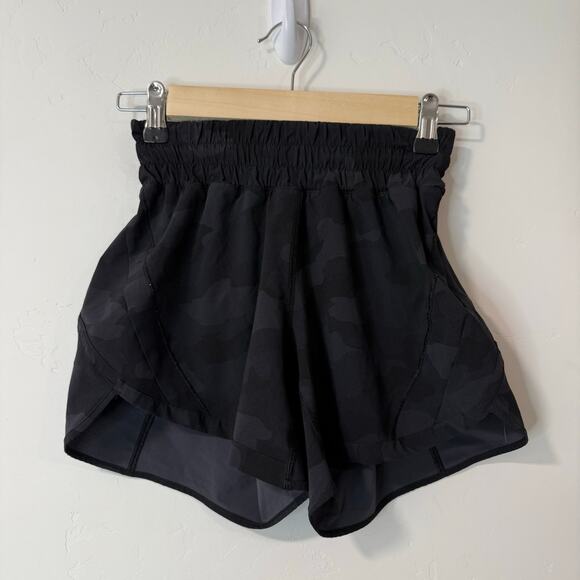 Lululemon Track That Short 5" Running Heritage Camo Black Grey 2 No Liner - Picture 2 of 8